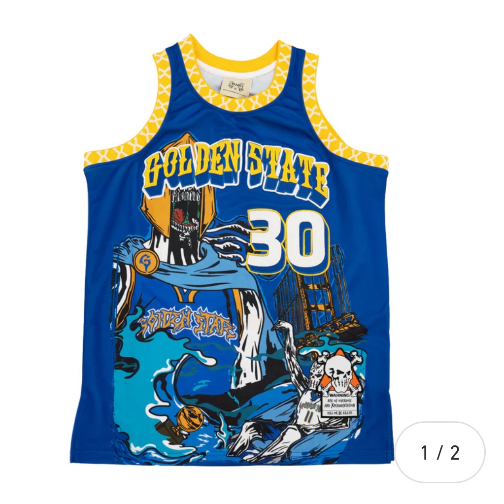 Brand X Golden State Splash Bros Basketball Jersey Royal